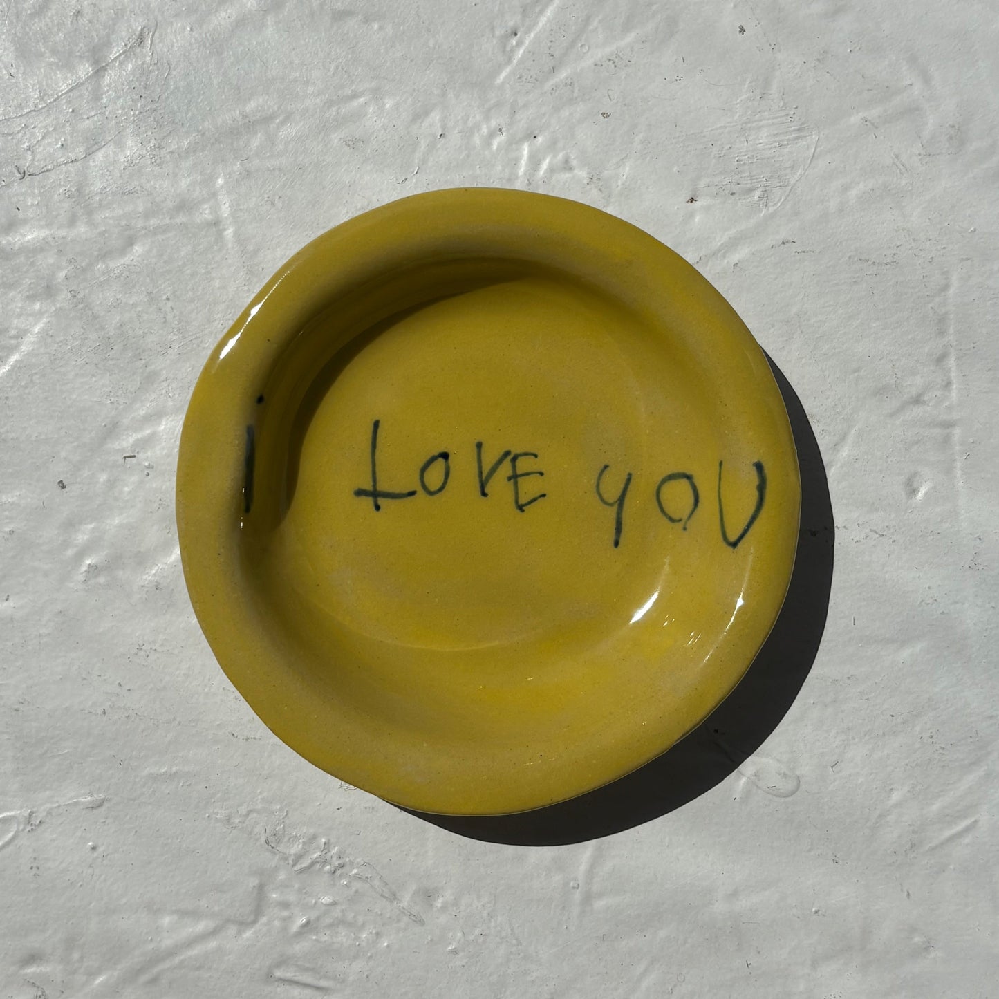 Love notes in Clay - Yellow Mini Plate