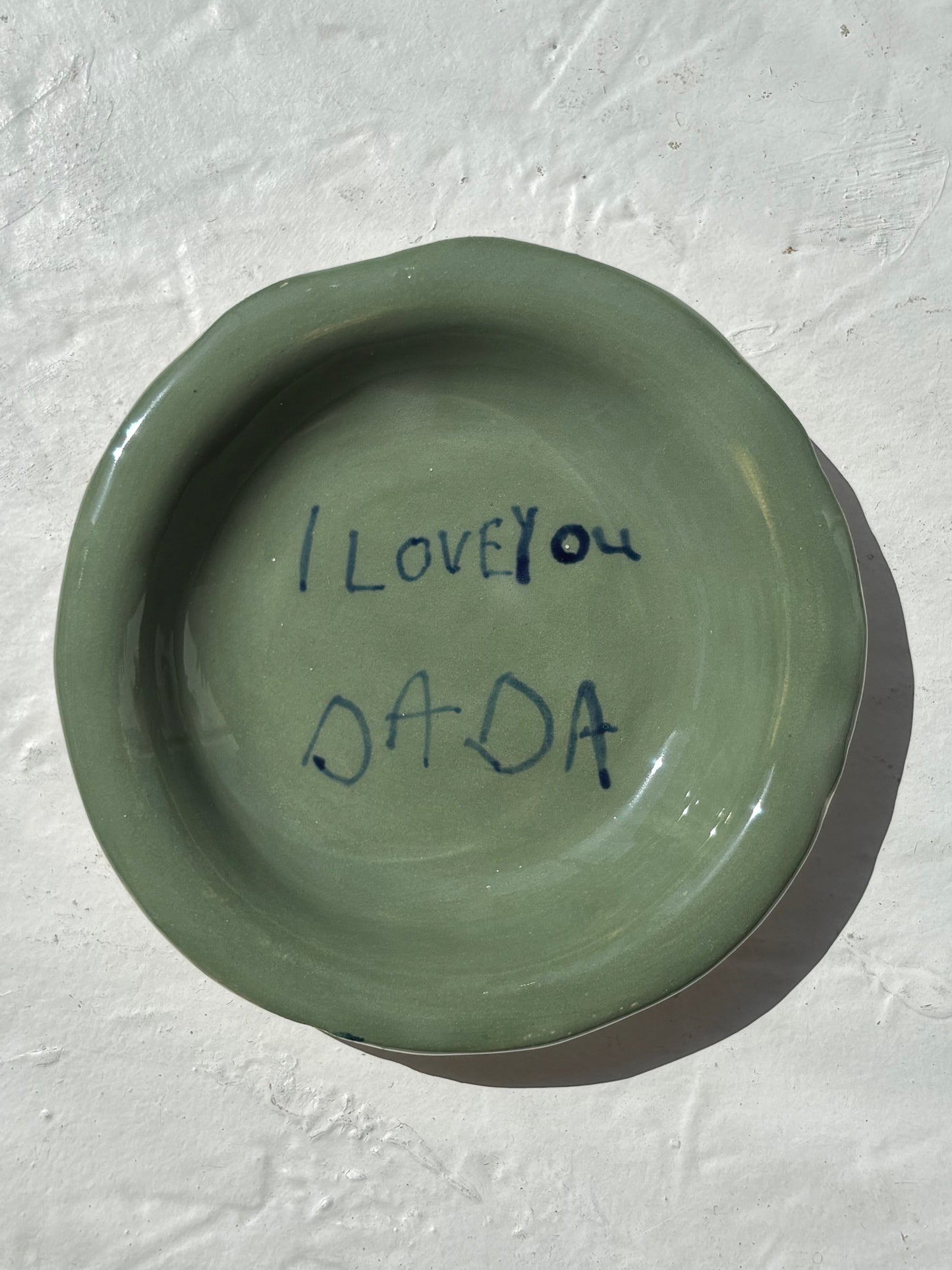 Love notes in Clay - Green Mini Plate