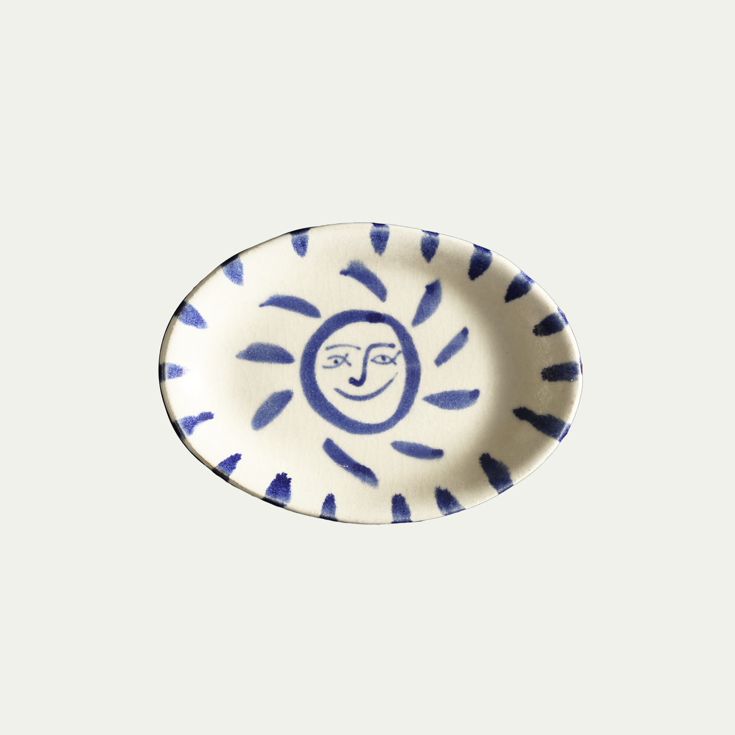 Sciacca Sun Face Oval Serving dish small