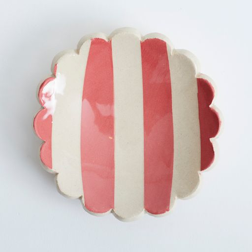 Duci Stripe Trinket Dish Red
