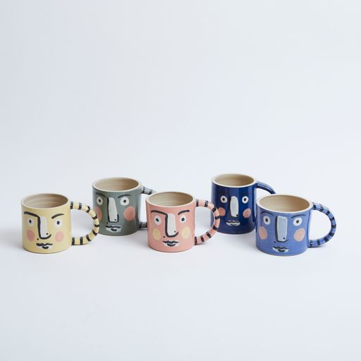 Face Mug Pale Blue