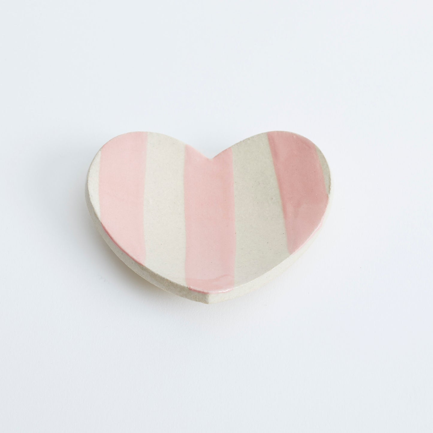 Duci Heart Striped Trinket Dish Pink