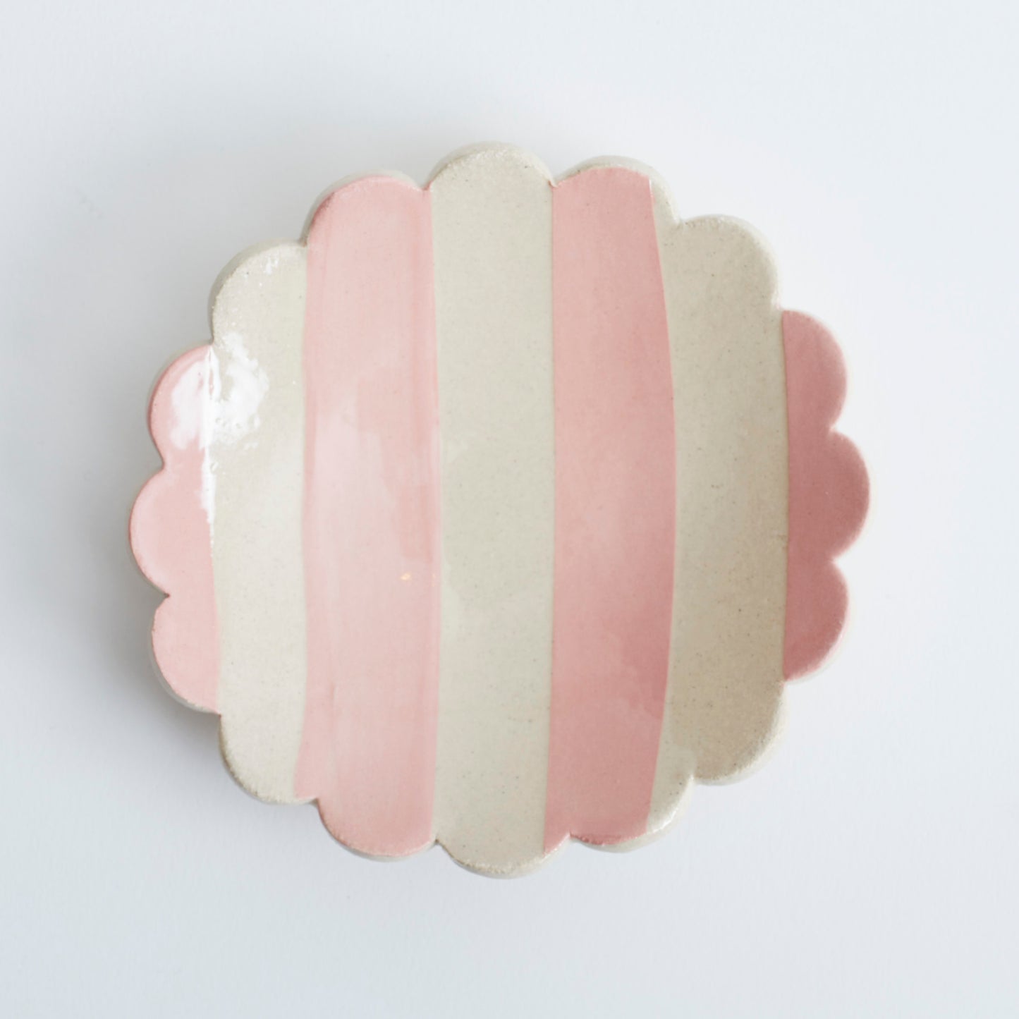 Duci Striped Trinket Dish Pink