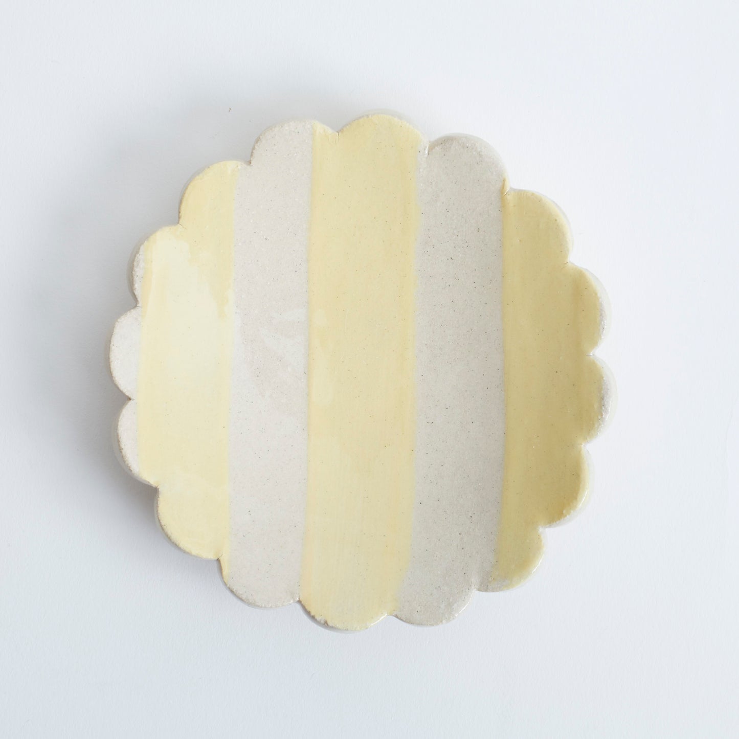 Duci Striped Trinket Dish Yellow