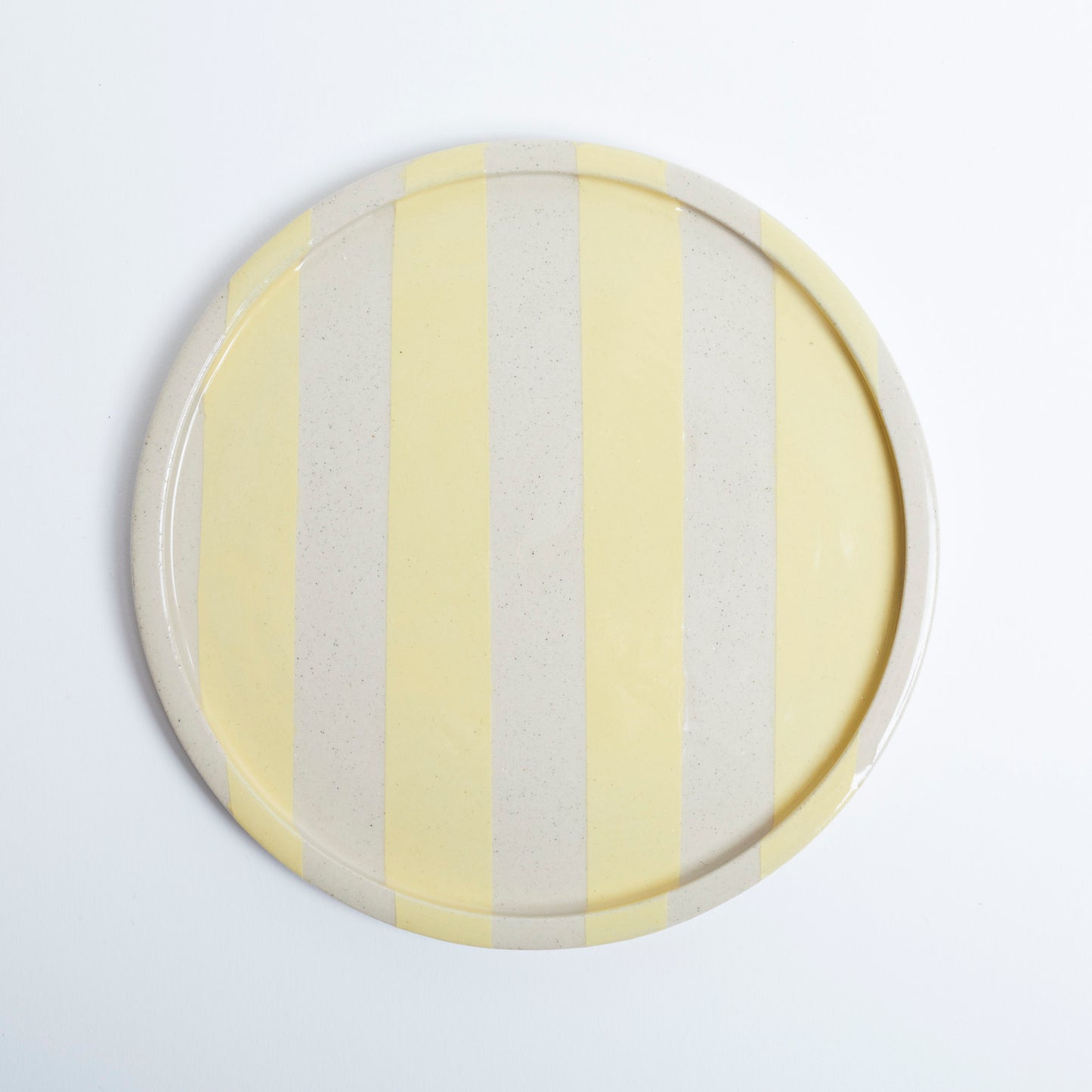 Duci Striped Plate Yellow 15cm