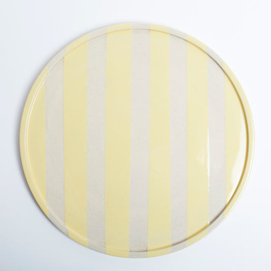 Duci Striped Plate Yellow 24cm