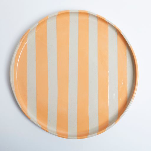Duci Stripe Medi Plate Orange 25cm