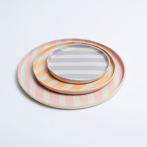 Duci Stripe Medi Plate Orange 25cm