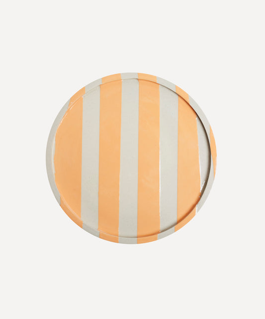 Duci Striped Plate Orange 19cm