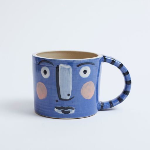 Face Mug Pale Blue