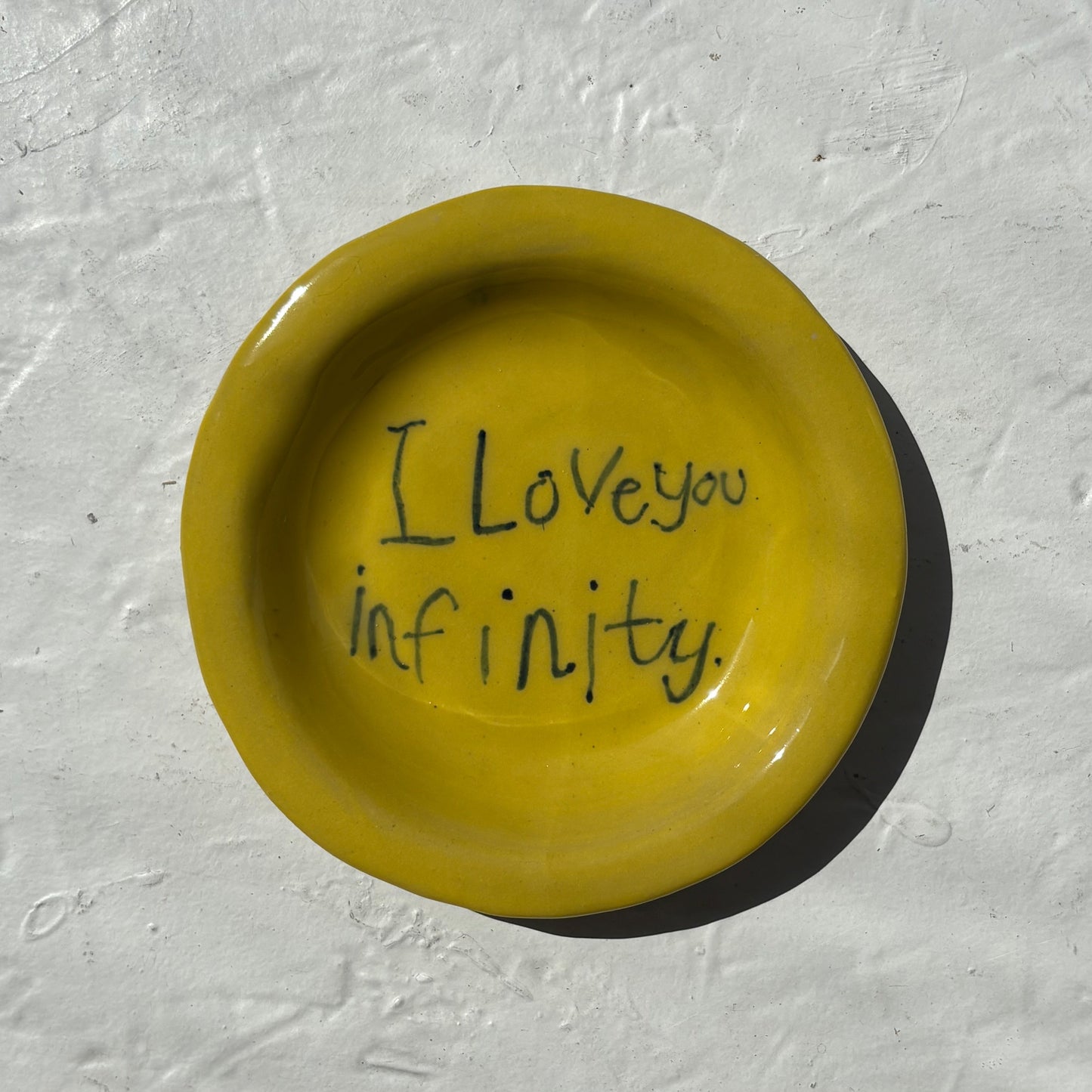 Love notes in Clay - Yellow Mini Plate