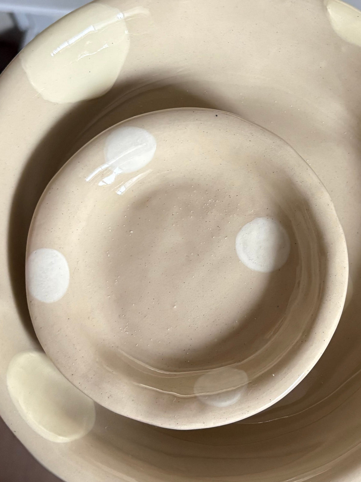 Le Dot Catchall Tray in Mayo ( Cream )