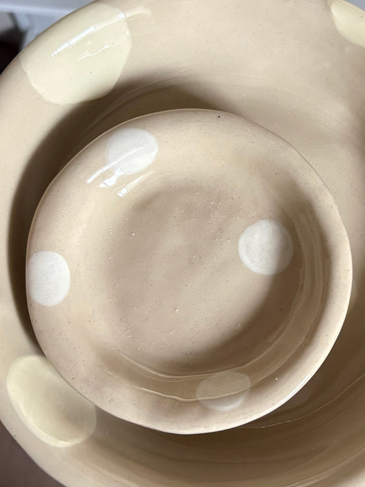 Le Dot Catchall Tray in Mayo ( Cream )