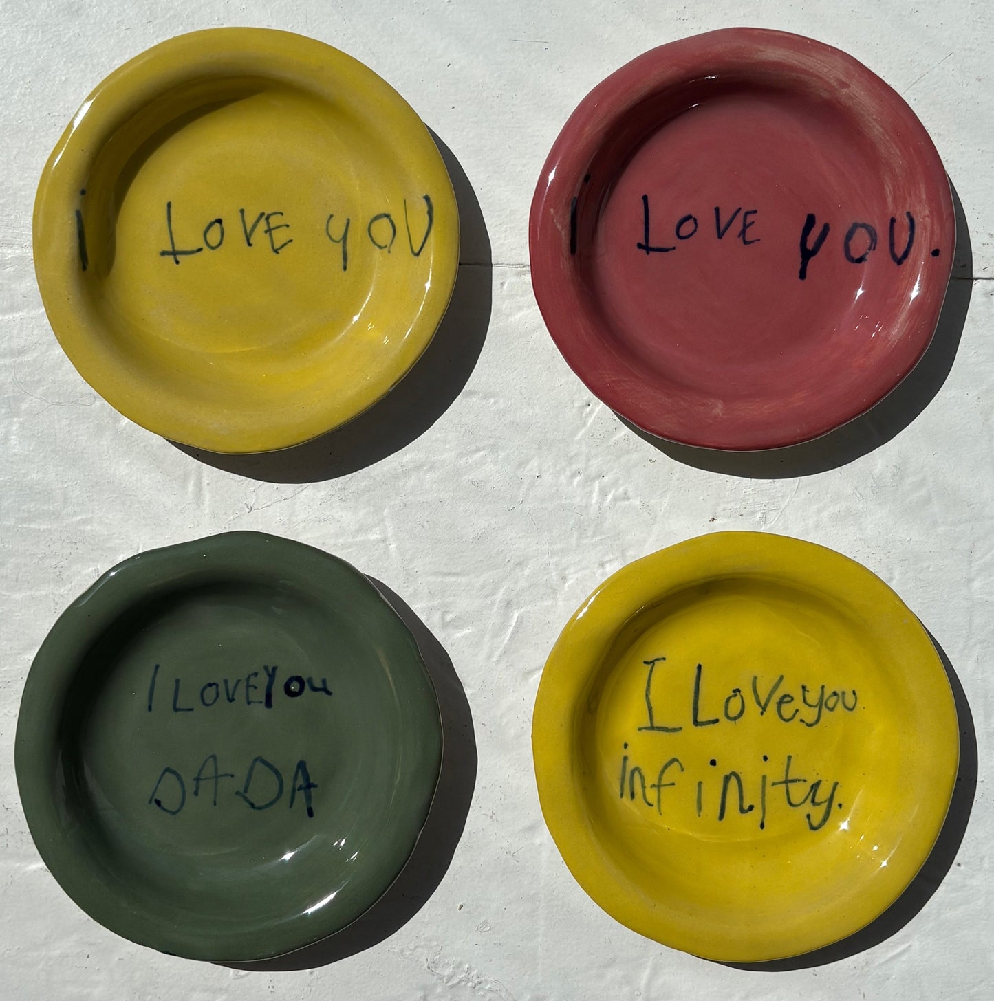 Love notes in Clay - Green Mini Plate