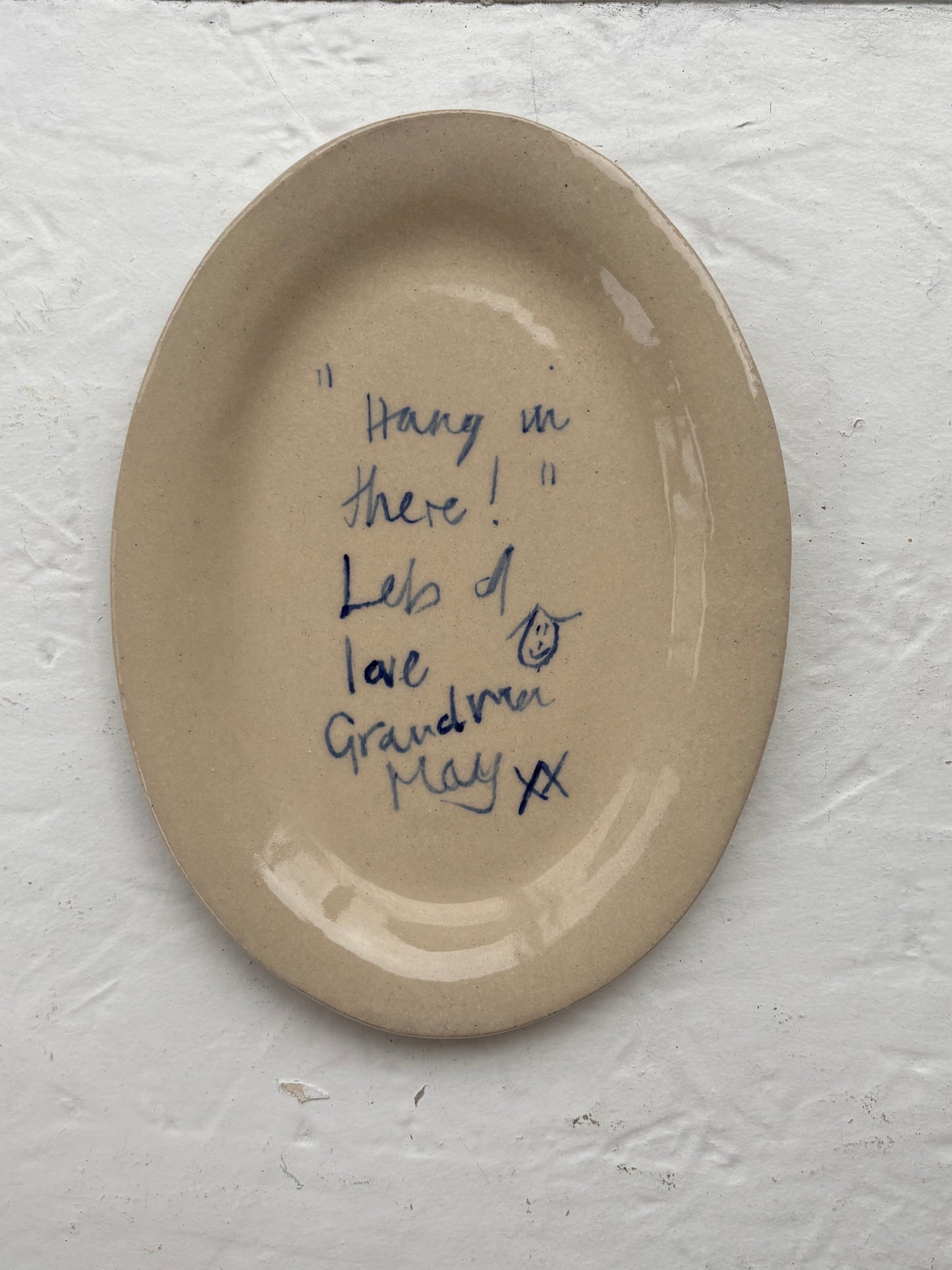 Love notes in Clay - Oval plate