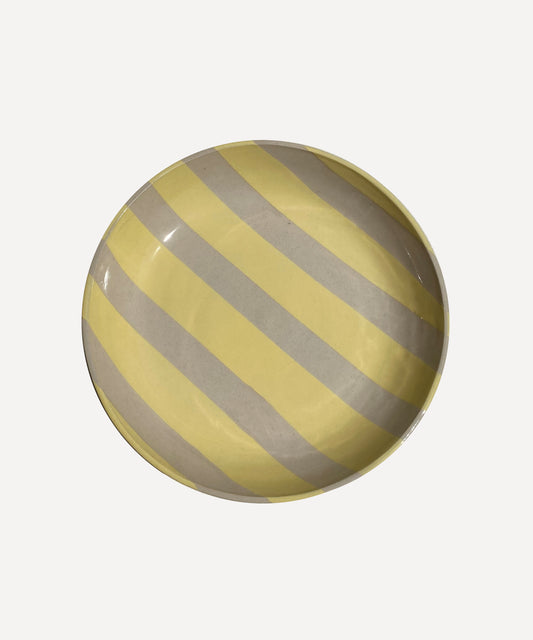 Duci Striped Bowl in Yellow