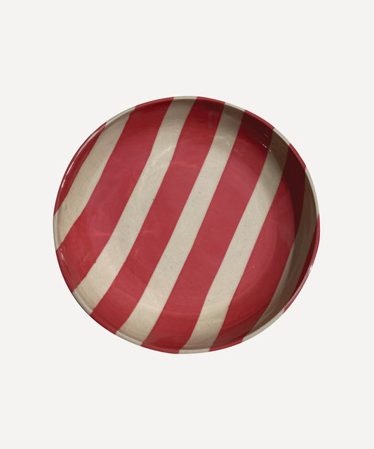 Duci Striped Bowl in Red