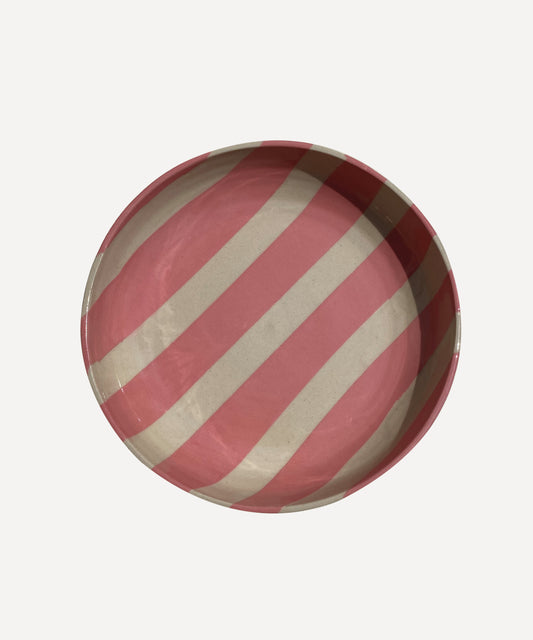 Duci Striped Bowl in Pink