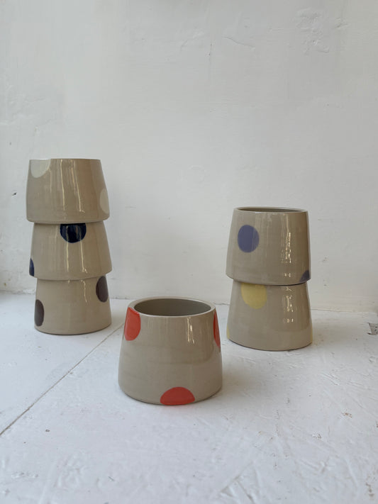Le Dot Handleless Cup in Marigold ( Orange )