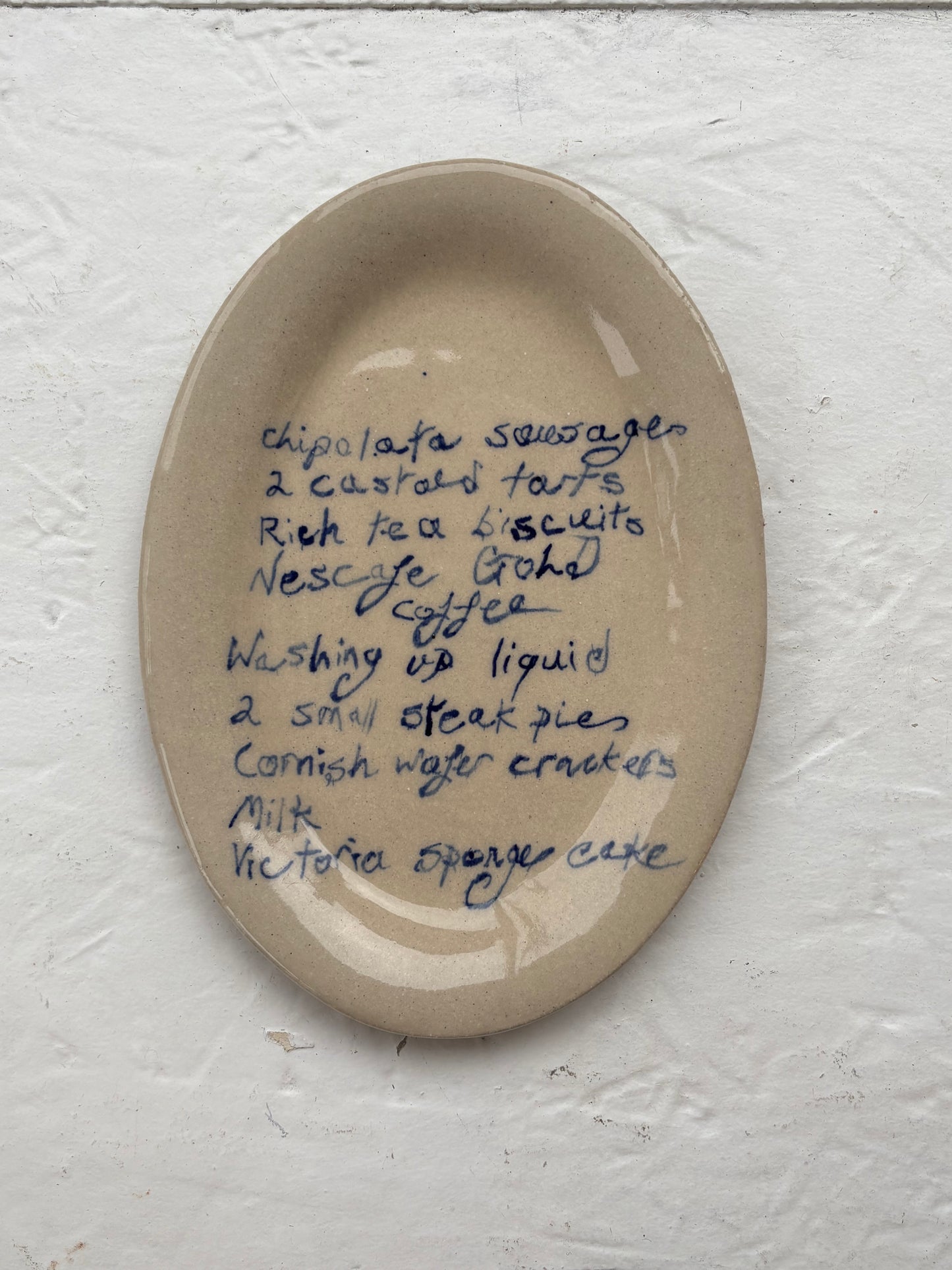 Love notes in Clay - Oval plate