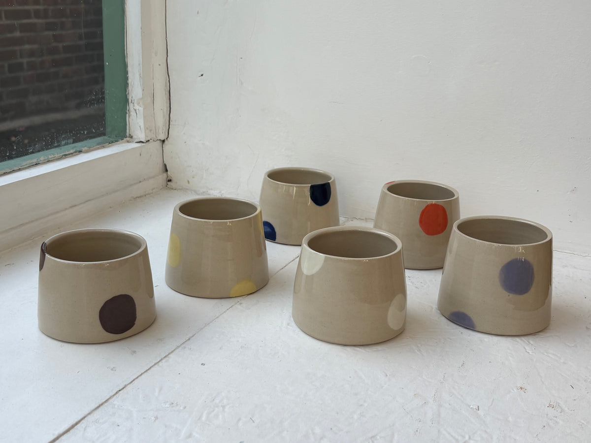 Le Dot Handleless Cup in Gertain ( Blue )