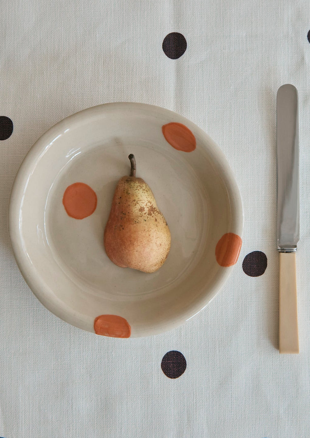 Le Dot Large Dish in Marigold ( Orange )