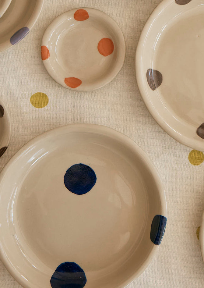 Le Dot Large Dish in Gertain ( Blue )