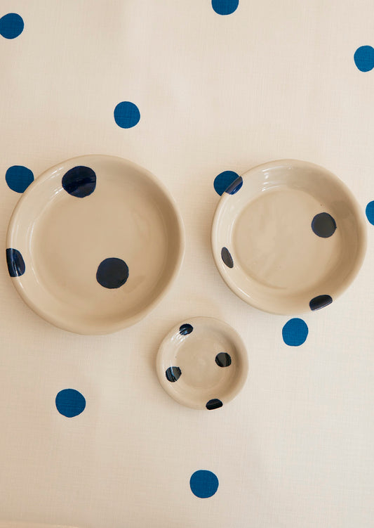 Le Dot Large Dish in Gertain ( Blue )