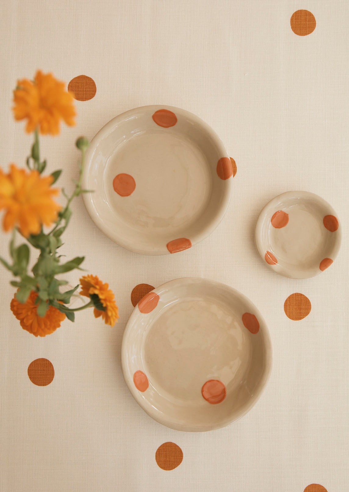 Le Dot Catchall Tray in Marigold ( Orange )