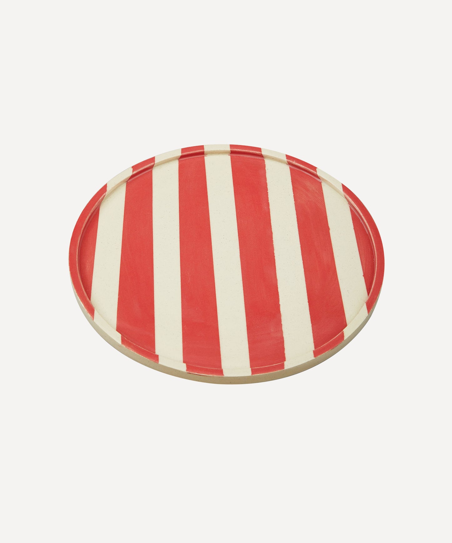 Duci Striped Plate Red 15cm