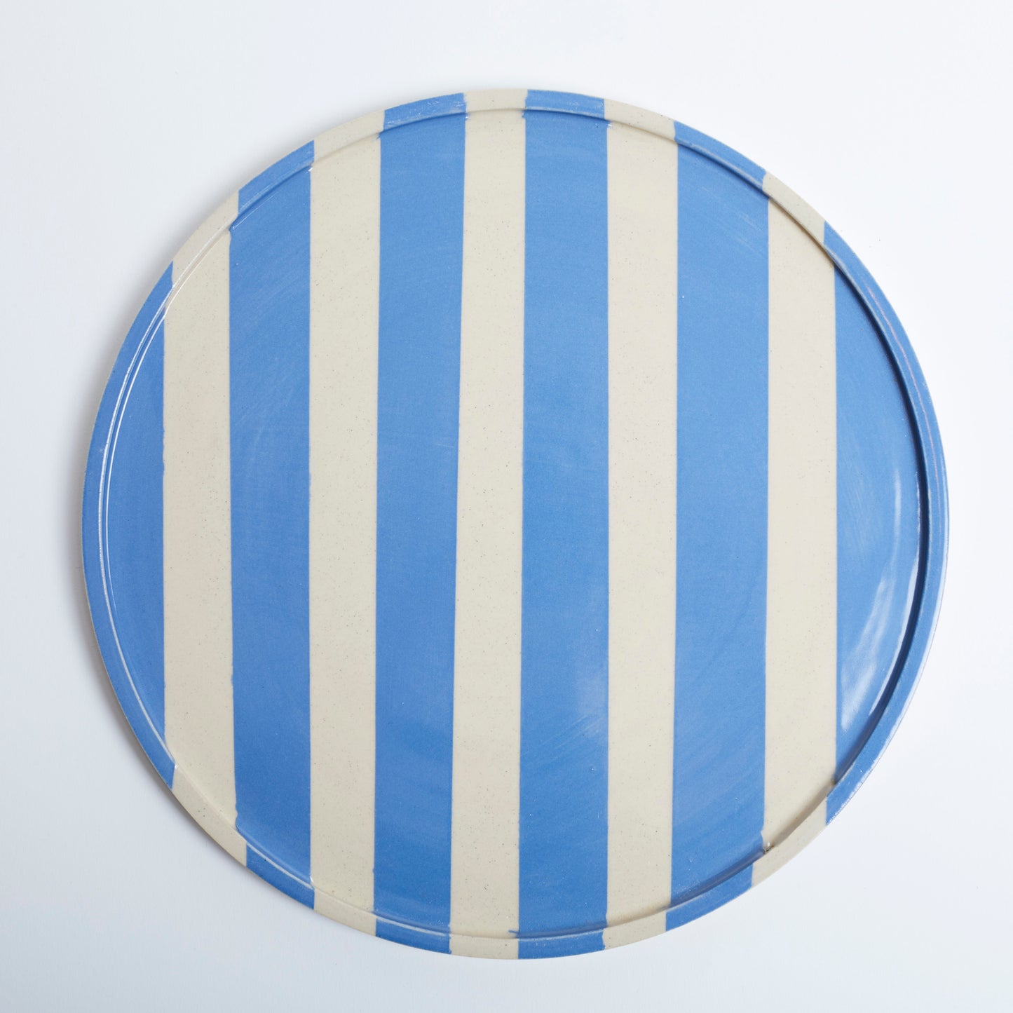 Duci Striped Plate Pale Blue 24cm