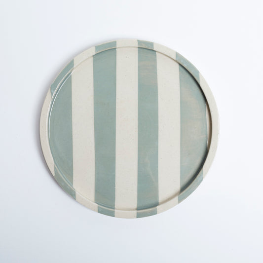 Duci Striped Plate Green 15cm