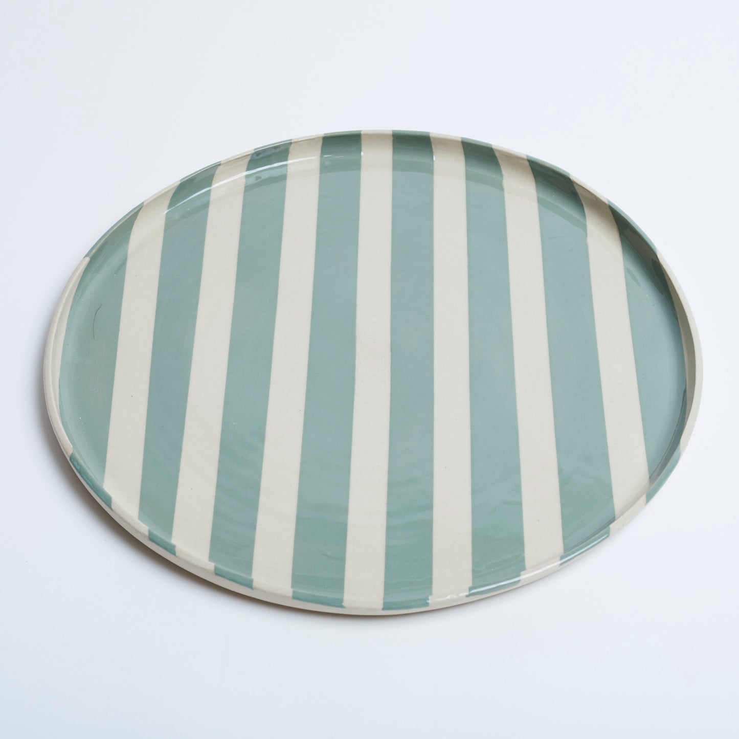 Duci Striped Platter Green 35cm