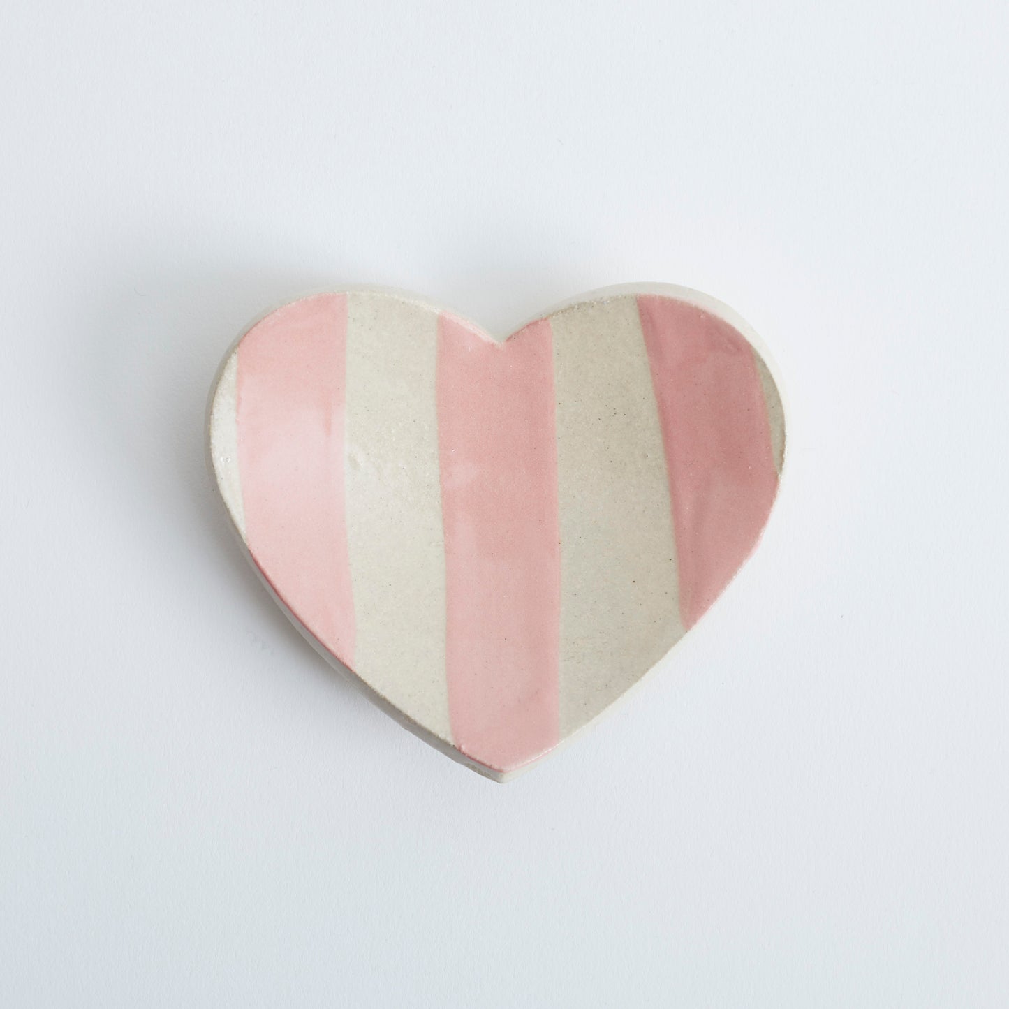 Duci Heart Striped Trinket Dish Pink