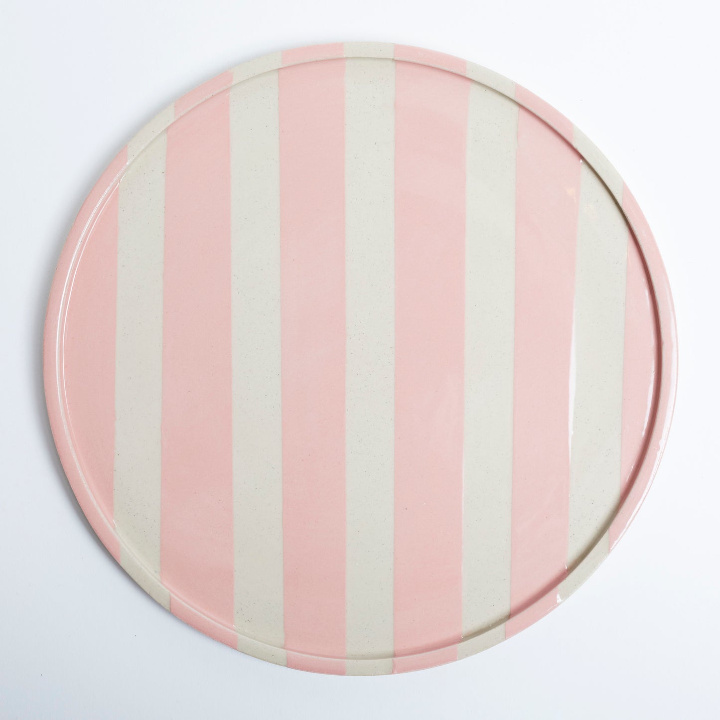 Duci Striped Plate Pink 24cm