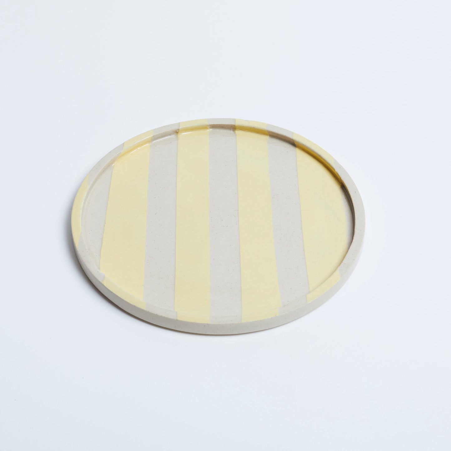 Duci Striped Plate Yellow 19cm