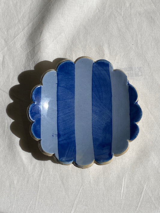 Duci Striped Trinket Dish Dark Blue / Light Blue